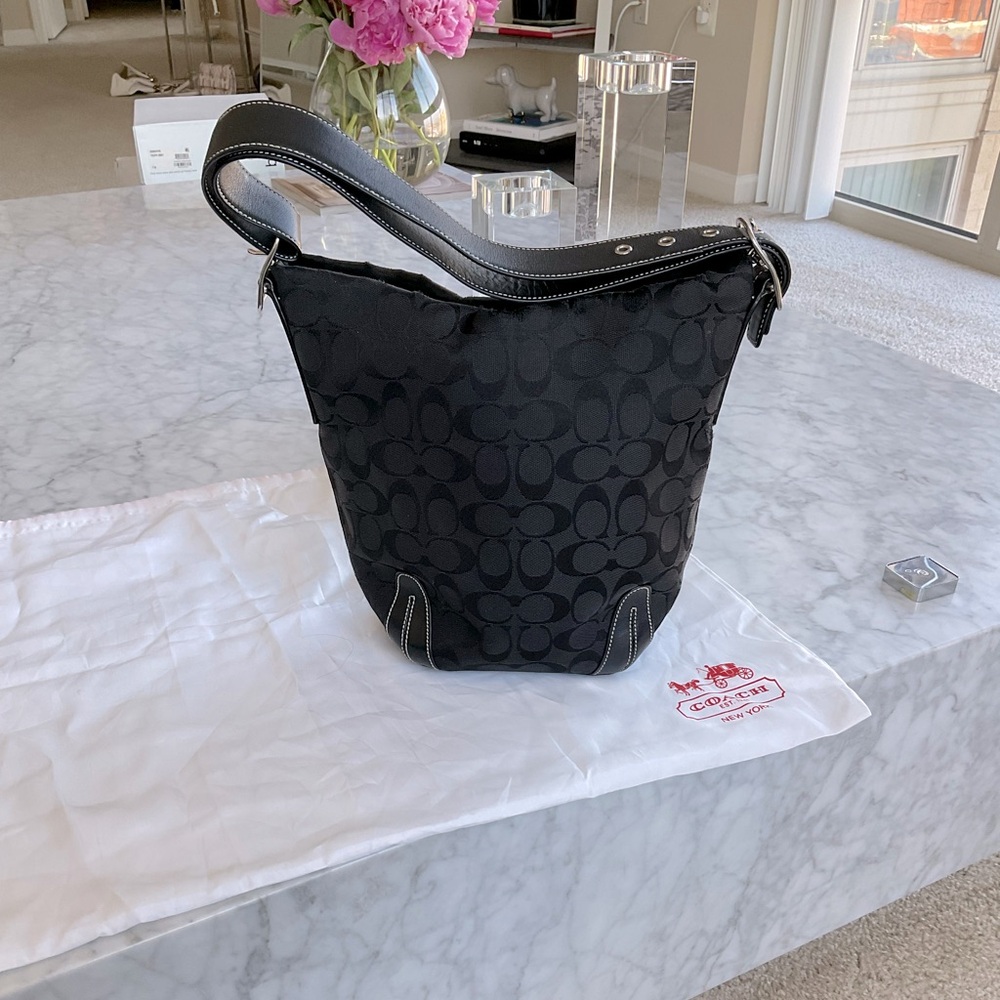 Coach Black Canvas Tote Bag